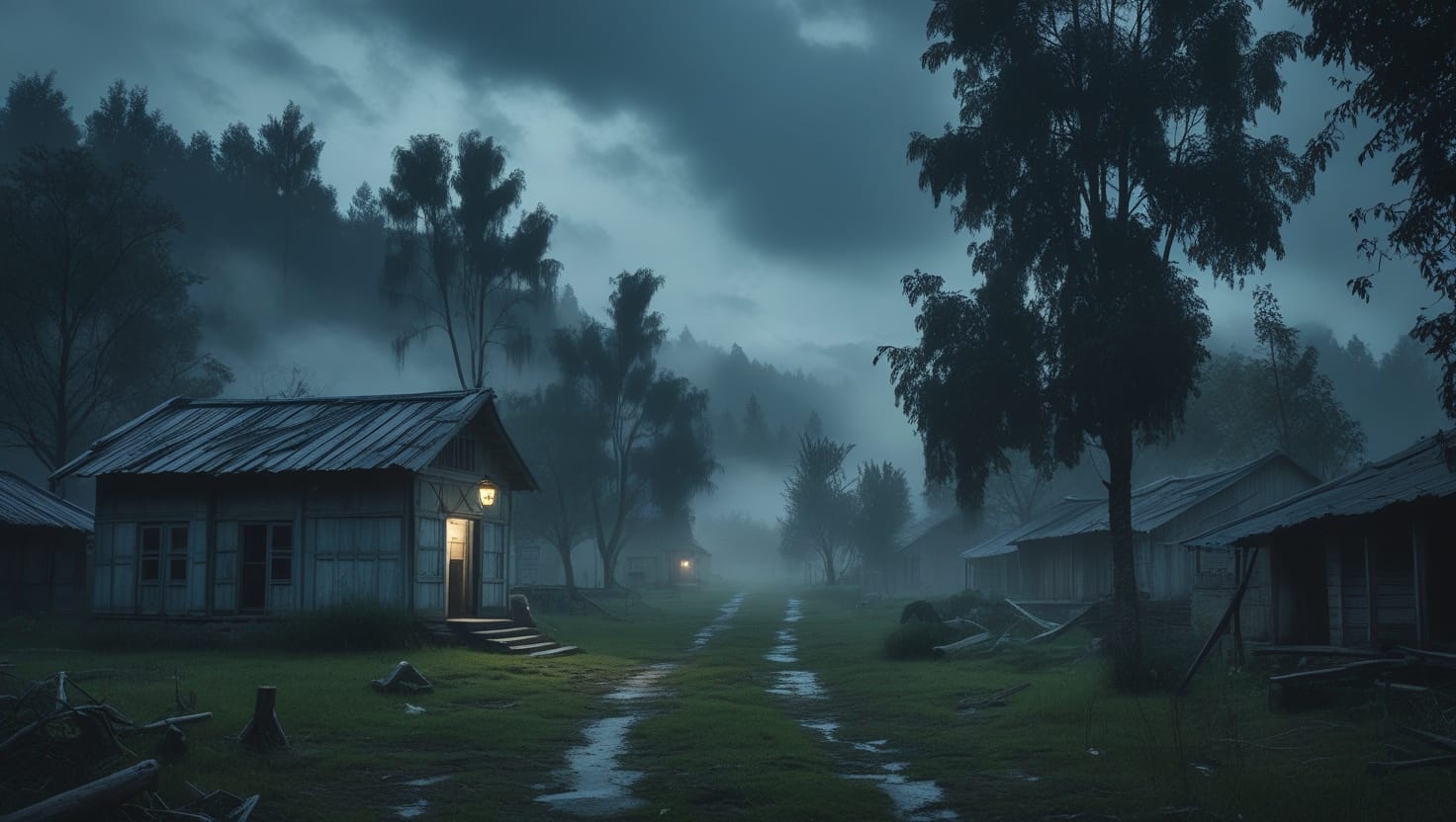 डरावनी रात और सन्नाटे भरा गाँव