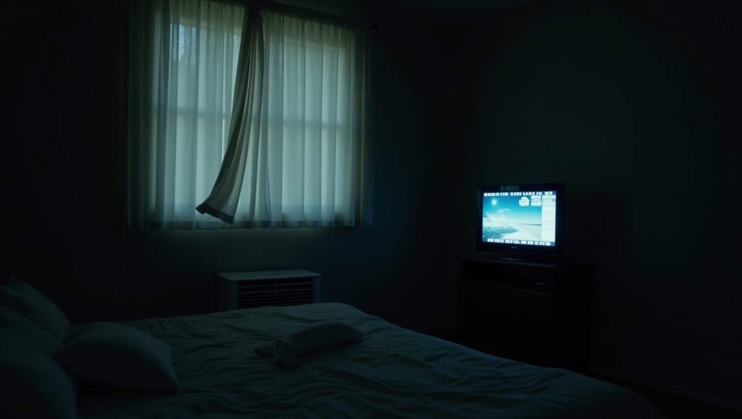 TV weather alert scene
