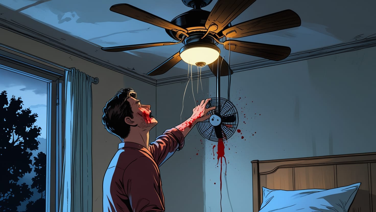 Fan fall death